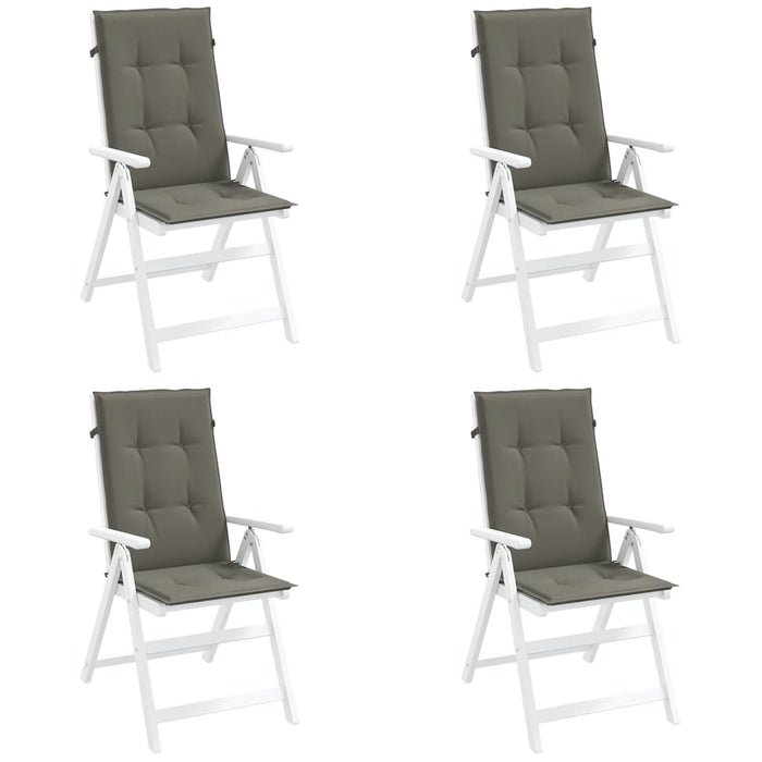 Perne scaun cu spătar înalt 4 buc. melanj gri 120x50x4cm textil WALTI