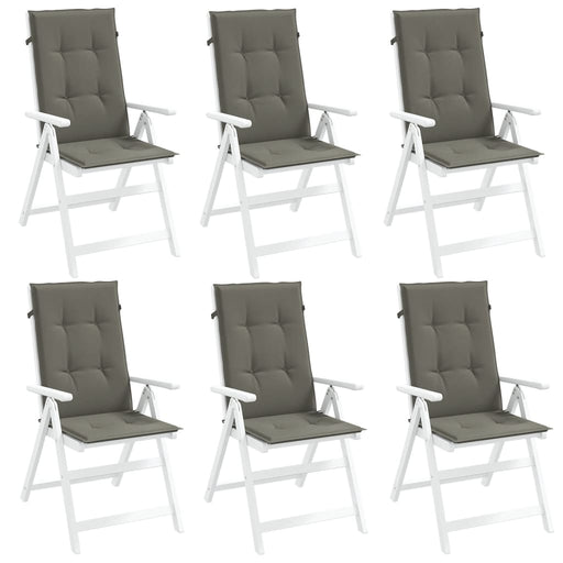 Perne scaun cu spătar înalt 6 buc. melanj gri 120x50x4cm textil - WALTI WALTI