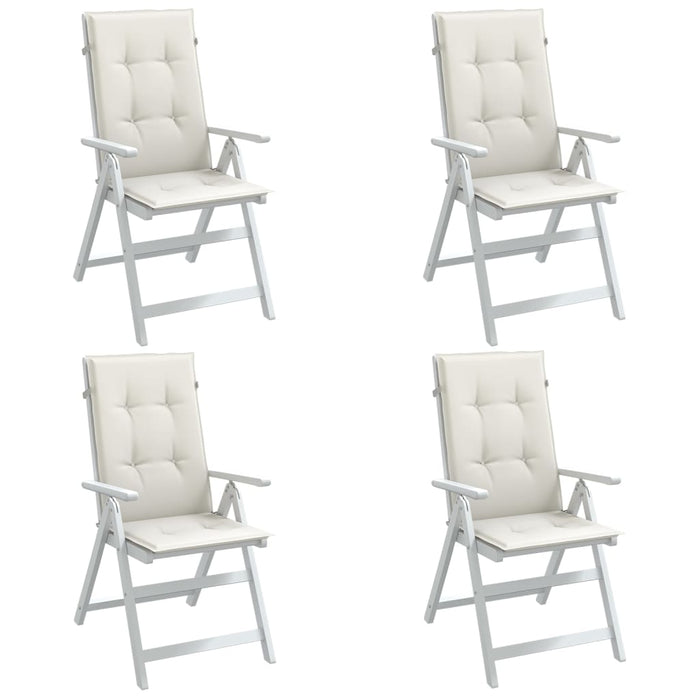 Perne scaun spătar înalt, 4 buc. melanj crem 120x50x4 cm textil WALTI