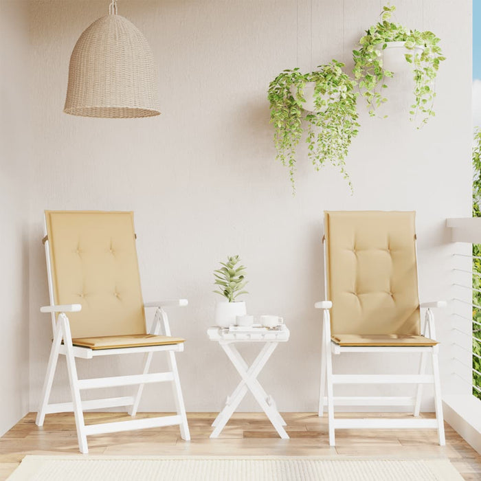 Perne scaun cu spătar înalt 2 buc. melanj bej 120x50x4cm textil WALTI