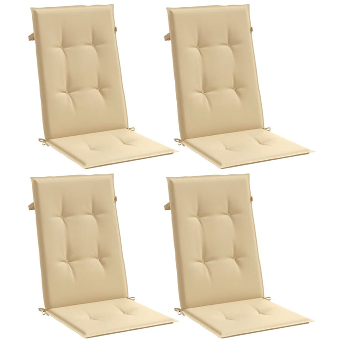 Perne scaun cu spătar înalt 4 buc. melanj bej 120x50x4cm textil WALTI