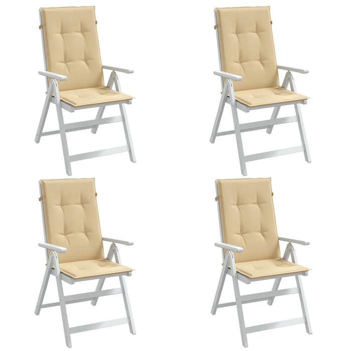 Perne scaun cu spătar înalt 4 buc. melanj bej 120x50x4cm textil WALTI