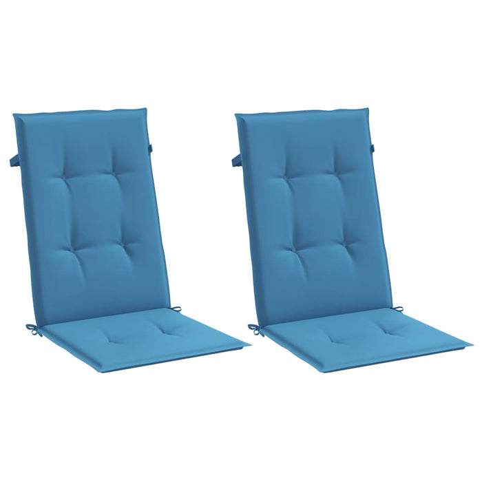 Perne scaun spătar înalt 2buc melanj albastru 120x50x4cm textil WALTI