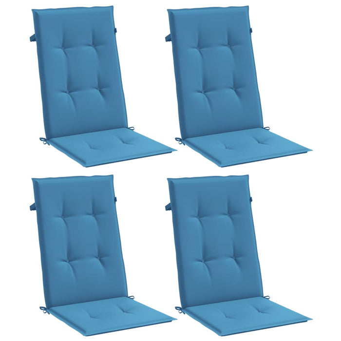 Perne scaun spătar înalt 4buc melanj albastru 120x50x4cm textil WALTI