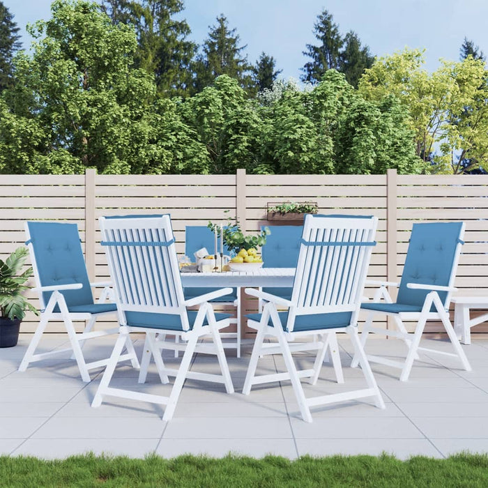 Perne scaun spătar înalt 6buc melanj albastru 120x50x4cm textil WALTI