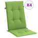 Perne scaun spătar înalt 4 buc. melanj verde 120x50x4 cm textil - WALTI WALTI