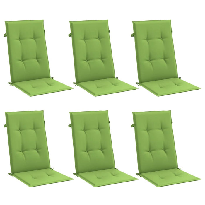 Perne scaun spătar înalt 6 buc. melanj verde 120x50x4 cm textil WALTI
