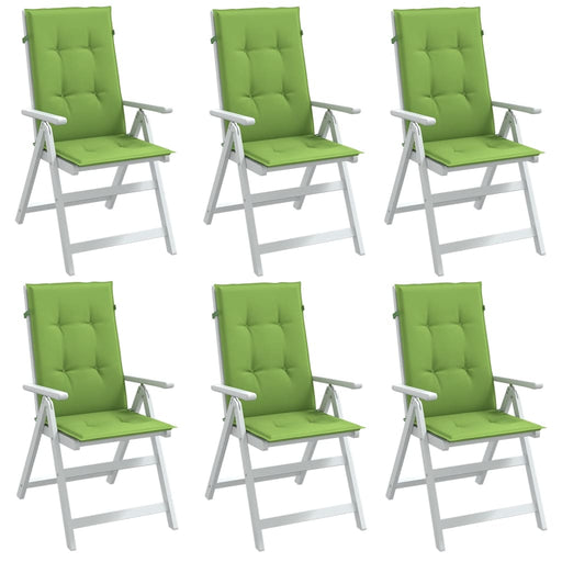 Perne scaun spătar înalt 6 buc. melanj verde 120x50x4 cm textil - WALTI WALTI