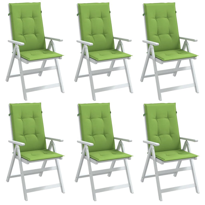 Perne scaun spătar înalt 6 buc. melanj verde 120x50x4 cm textil WALTI