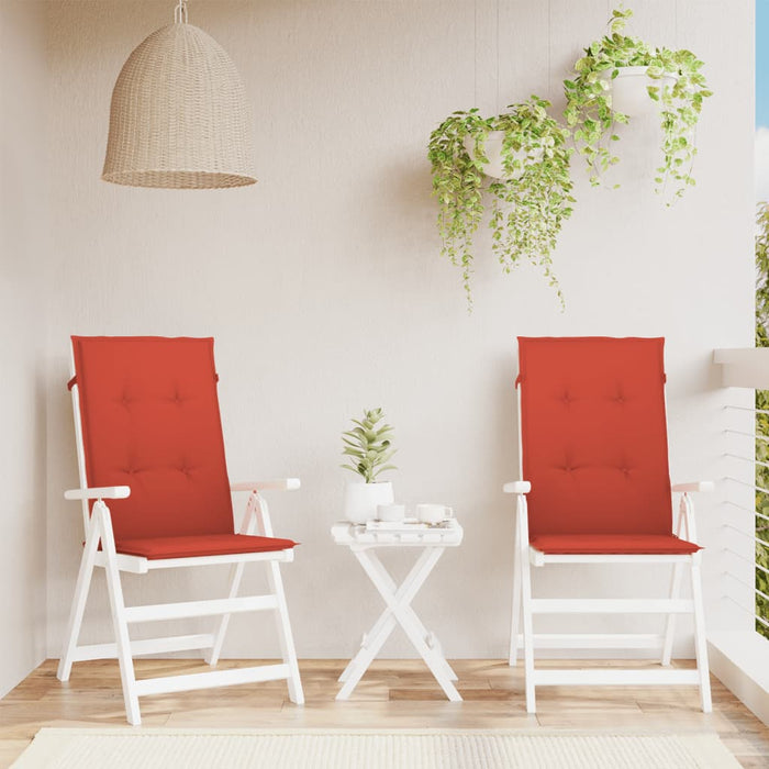 Perne scaun spătar înalt, 2 buc. melanj roșu 120x50x4 cm textil WALTI