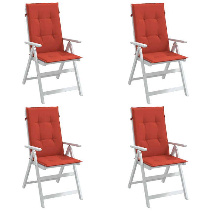 Perne scaun spătar înalt, 4 buc. melanj roșu 120x50x4 cm textil WALTI