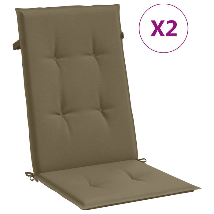 Perne scaun spătar înalt 2buc melanj gri taupe120x50x4cm textil WALTI