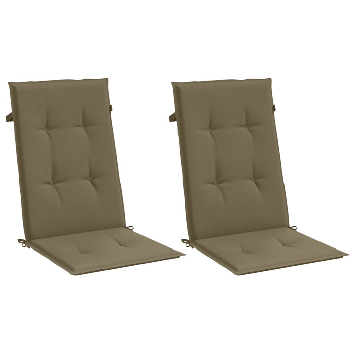 Perne scaun spătar înalt 2buc melanj gri taupe120x50x4cm textil WALTI