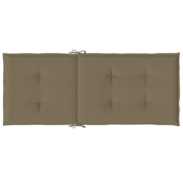 Perne scaun spătar înalt 2buc melanj gri taupe120x50x4cm textil WALTI