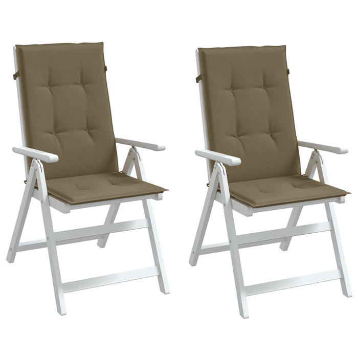 Perne scaun spătar înalt 2buc melanj gri taupe120x50x4cm textil WALTI