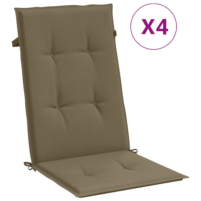 Perne scaun spătar înalt 4buc melanj gri taupe120x50x4cm textil WALTI