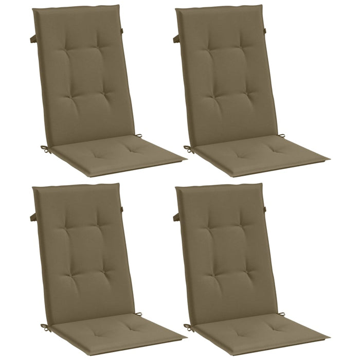 Perne scaun spătar înalt 4buc melanj gri taupe120x50x4cm textil WALTI