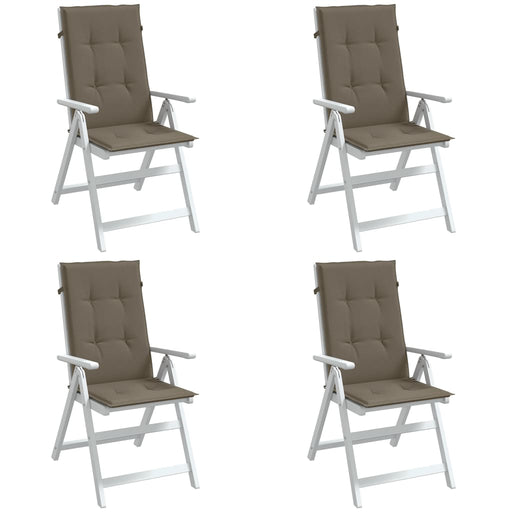 Perne scaun spătar înalt 4buc melanj gri taupe120x50x4cm textil - WALTI WALTI
