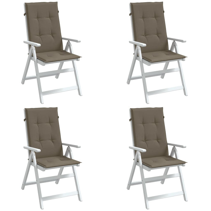 Perne scaun spătar înalt 4buc melanj gri taupe120x50x4cm textil WALTI