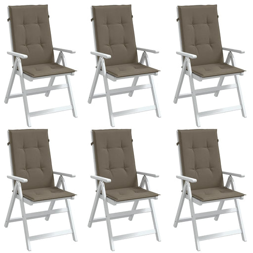 Perne scaun spătar înalt 6buc melanj gri taupe120x50x4cm textil - WALTI WALTI