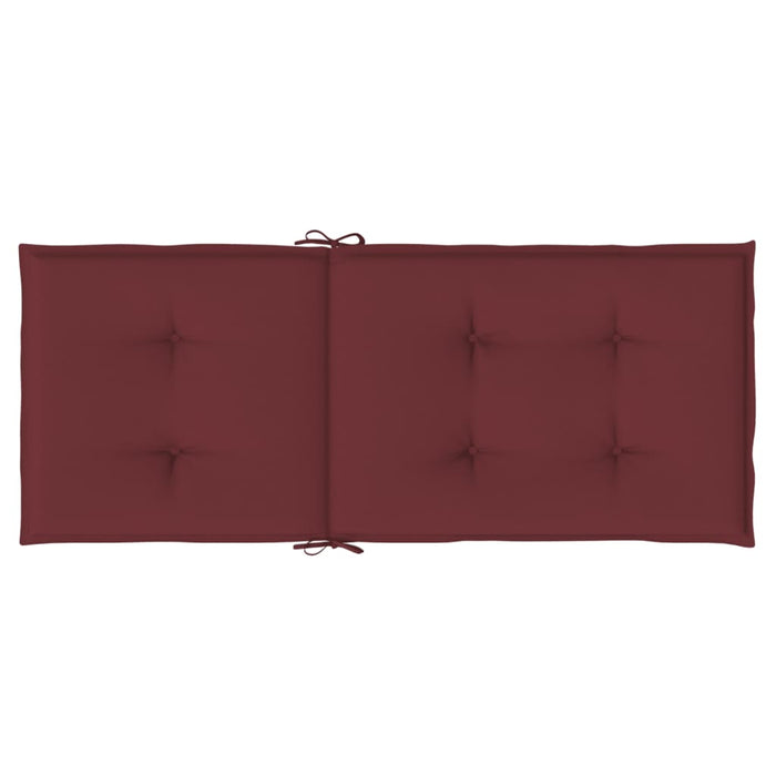 Perne scaun cu spătar înalt, 2 buc. roșu vin 120x50x4 cm textil WALTI