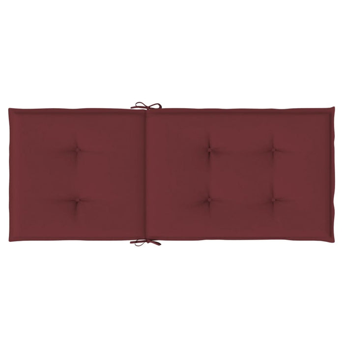 Perne scaun cu spătar înalt, 4 buc. roșu vin 120x50x4 cm textil WALTI