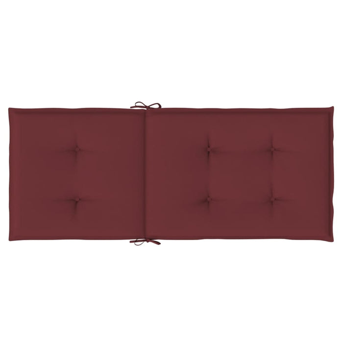 Perne scaun cu spătar înalt, 6 buc. roșu vin 120x50x4 cm textil WALTI