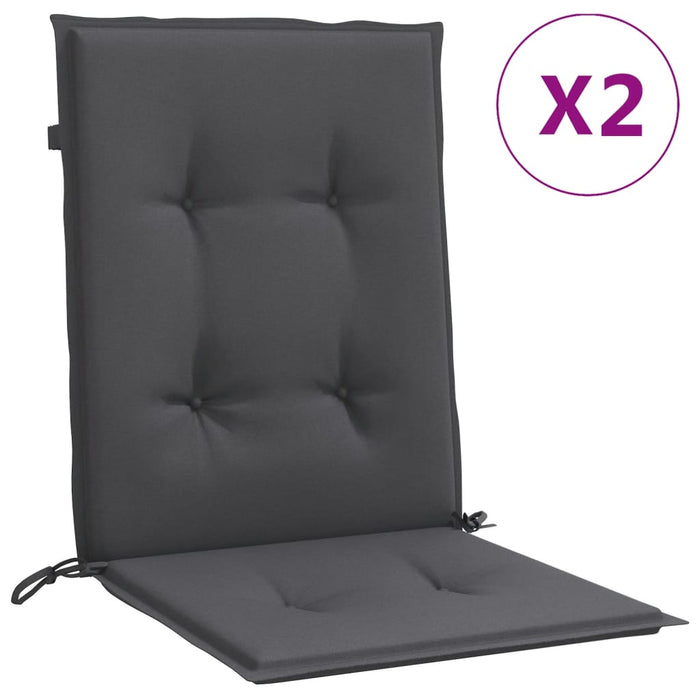 Perne scaun spătar mic 2 buc. melanj antracit 100x50x4cm textil WALTI
