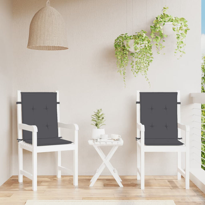 Perne scaun spătar mic 2 buc. melanj antracit 100x50x4cm textil WALTI