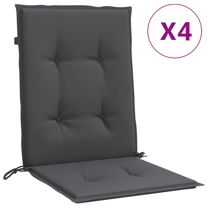 Perne scaun spătar mic 4 buc. melanj antracit 100x50x4cm textil WALTI