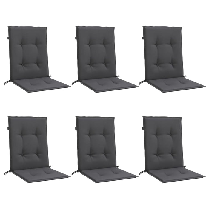 Perne scaun spătar mic 6 buc. melanj antracit 100x50x4cm textil WALTI