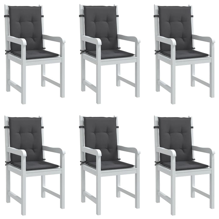Perne scaun spătar mic 6 buc. melanj antracit 100x50x4cm textil WALTI