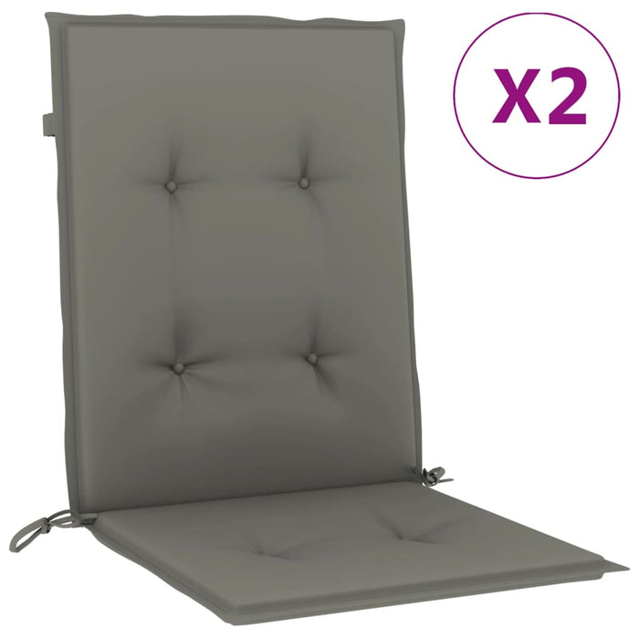 Perne scaun cu spătar scund 2 buc. melanj gri 100x50x4cm textil WALTI