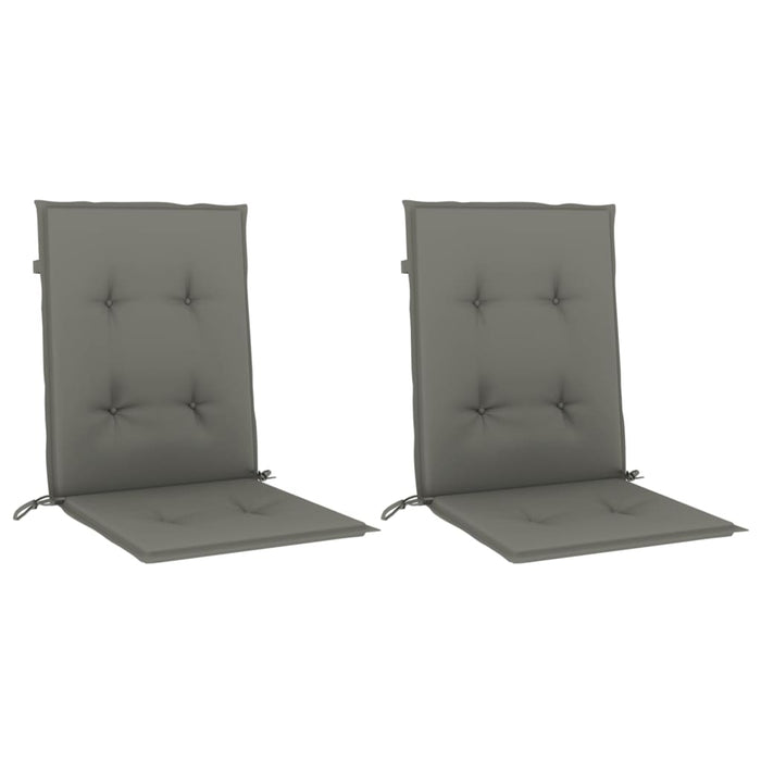 Perne scaun cu spătar scund 2 buc. melanj gri 100x50x4cm textil WALTI
