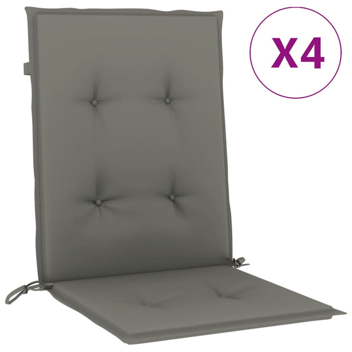 Perne scaun cu spătar scund 4 buc. melanj gri 100x50x4cm textil WALTI