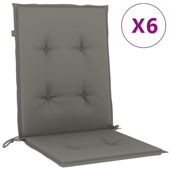 Perne scaun cu spătar scund 6 buc. melanj gri 100x50x4cm textil WALTI