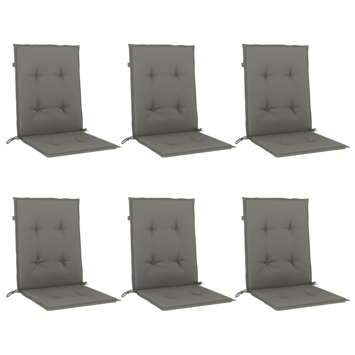 Perne scaun cu spătar scund 6 buc. melanj gri 100x50x4cm textil WALTI