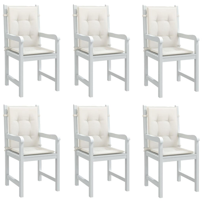 Perne scaun cu spătar scund 6buc. melanj crem 100x50x4cm textil - WALTI WALTI