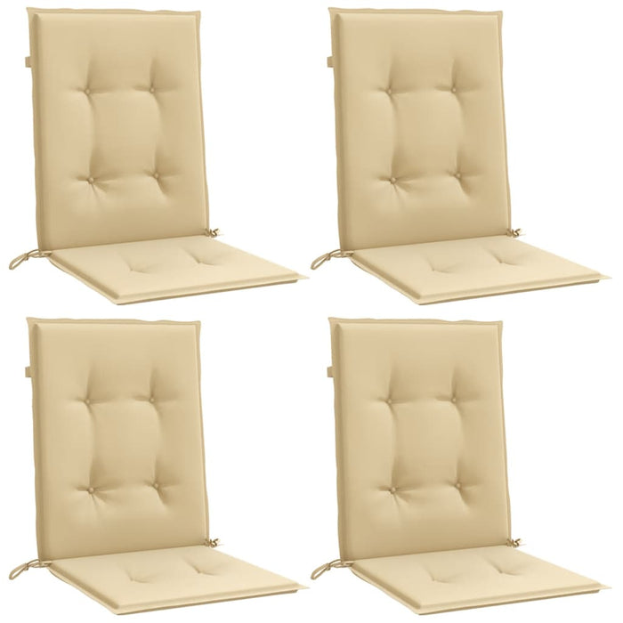 Perne scaun cu spătar mic, 4 buc. melanj bej 100x50x4 cm textil WALTI