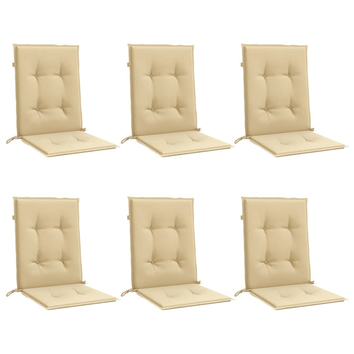 Perne scaun cu spătar mic, 6 buc. melanj bej 100x50x4 cm textil WALTI