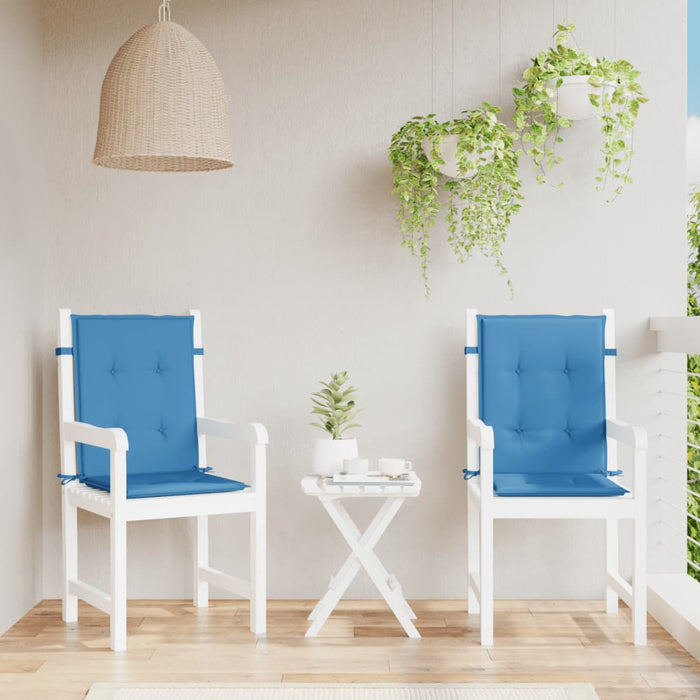 Perne scaun spătar mic 2 buc. melanj albastru 100x50x4cm textil WALTI