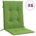 Perne scaun spătar scund 6 buc. melanj verde 100x50x4 cm textil - WALTI WALTI
