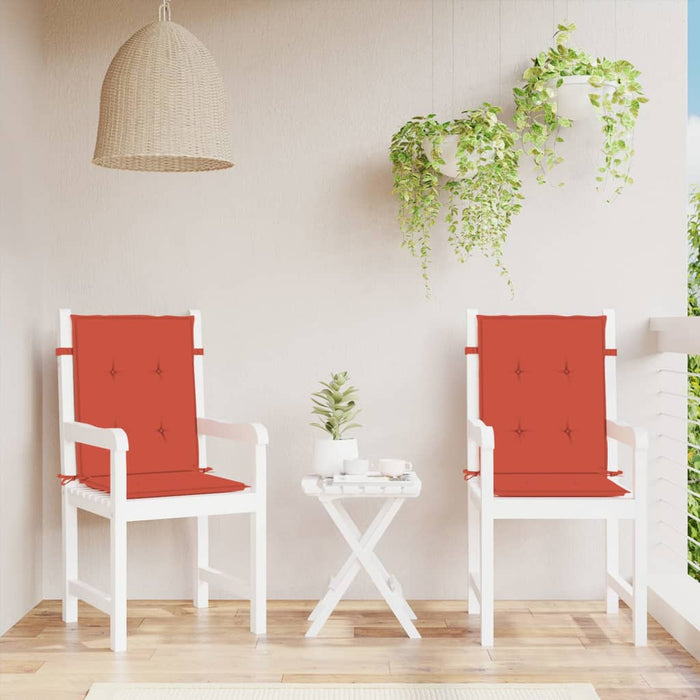 Perne scaun spătar scund 2 buc. melanj roșu 100x50x4 cm textil WALTI