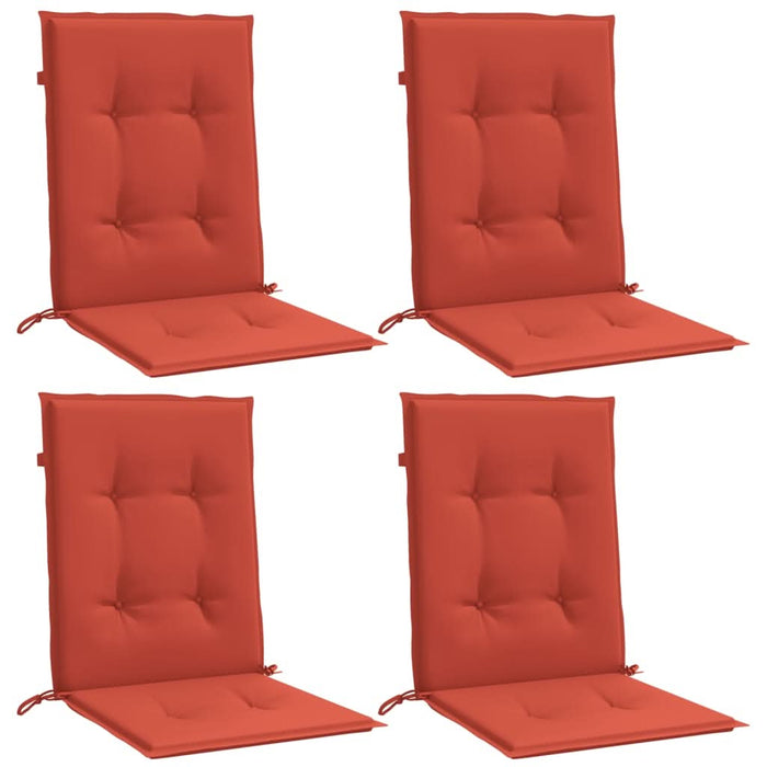 Perne scaun spătar scund 4 buc. melanj roșu 100x50x4 cm textil WALTI