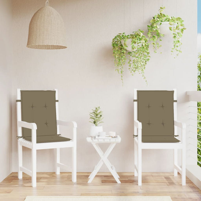 Perne scaun cu spătar mic 2 buc. melanj taupe 100x50x4cm textil WALTI