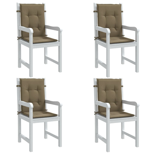 Perne scaun cu spătar mic 4 buc. melanj taupe 100x50x4cm textil - WALTI WALTI