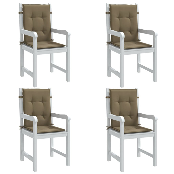 Perne scaun cu spătar mic 4 buc. melanj taupe 100x50x4cm textil WALTI