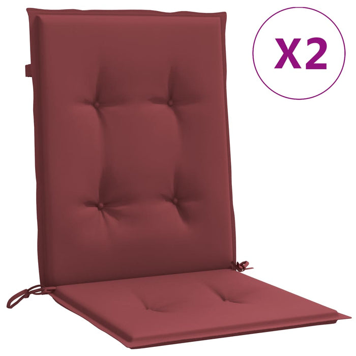 Perne scaun spătar mic 2 buc. melanj roșu vin 100x50x4cm textil WALTI