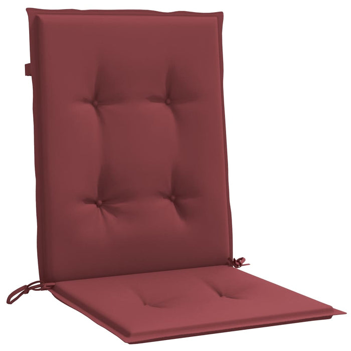 Perne scaun spătar mic 2 buc. melanj roșu vin 100x50x4cm textil WALTI