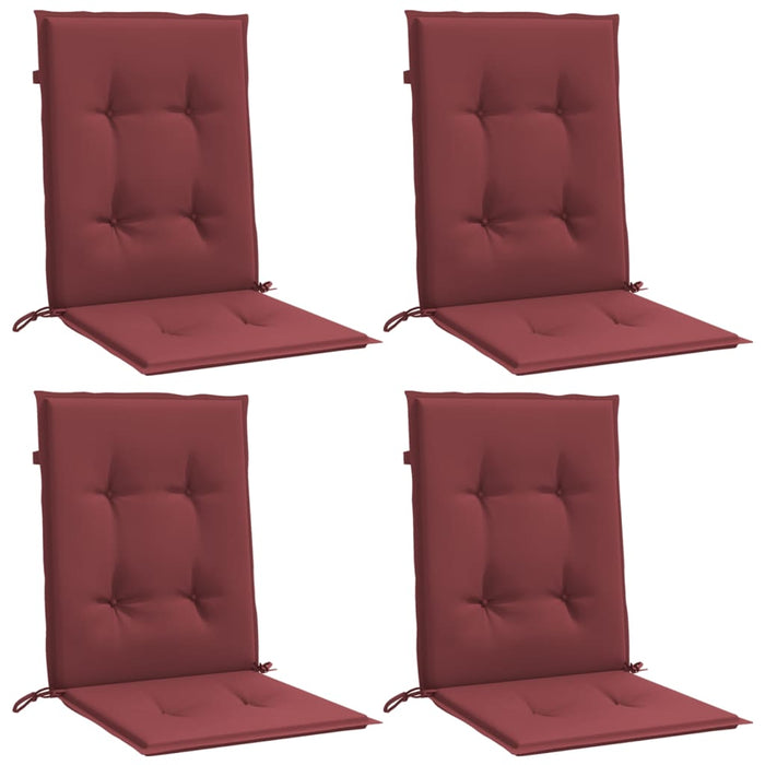 Perne scaun spătar mic 4 buc. melanj roșu vin 100x50x4cm textil WALTI